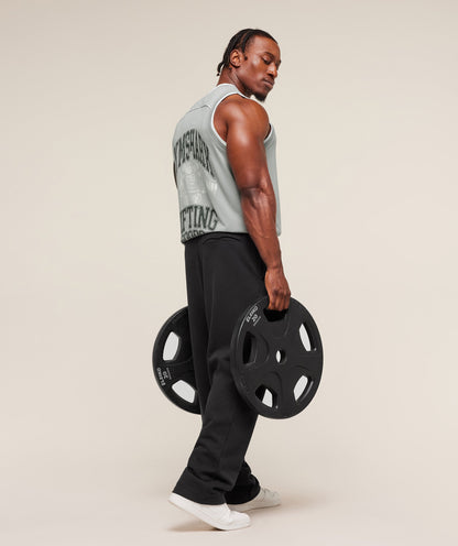 Gymshark Graphic Basketball Mesh Tank - Silver Grey