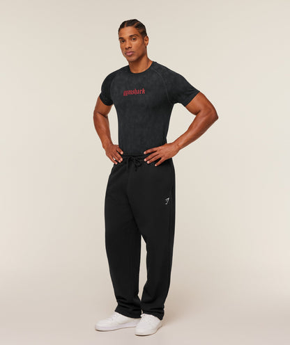 Gymshark Grunge Seamless T-Shirt - Black/Onyx Grey