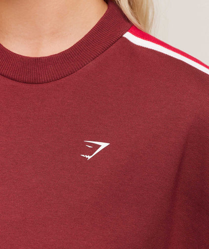 Gymshark Piping Midi Crew Neck - Sets Red/Carmine Red/Soft White