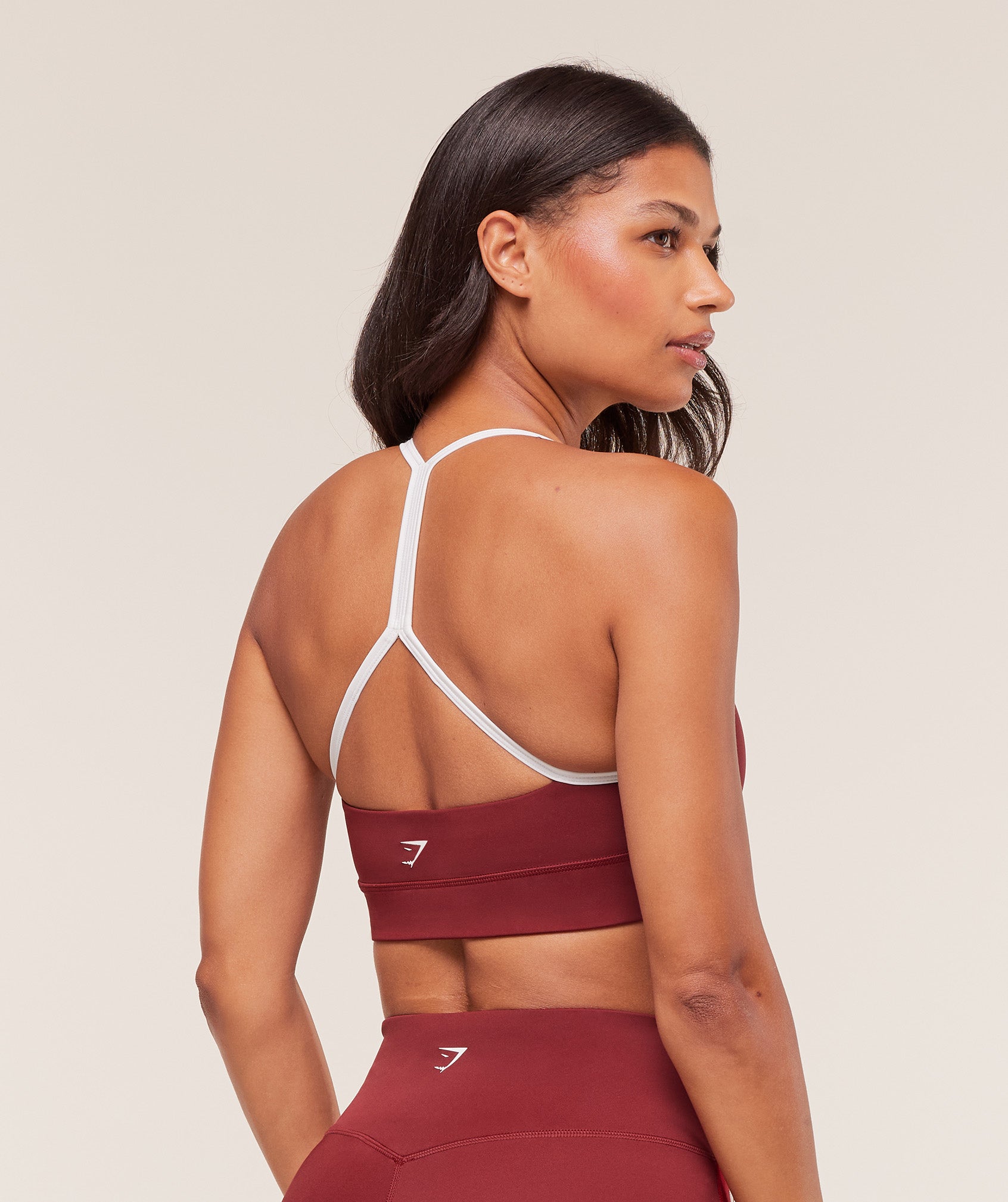 Gymshark Piping Sports Bra - Sets Red/Carmine Red/Soft White