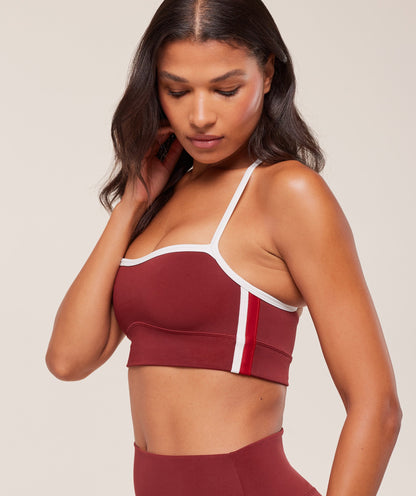 Gymshark Piping Sports Bra - Sets Red/Carmine Red/Soft White