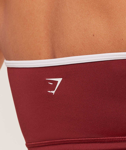 Gymshark Piping Bandeau With Shelf - Sets Red/Carmine Red/Soft White