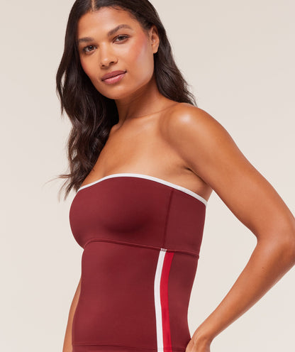Gymshark Piping Bandeau With Shelf - Sets Red/Carmine Red/Soft White