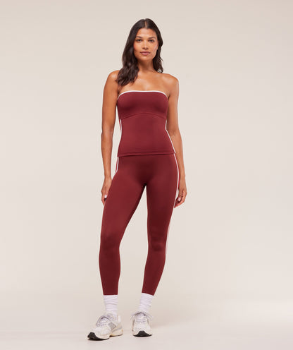 Gymshark Piping Bandeau With Shelf - Sets Red/Carmine Red/Soft White
