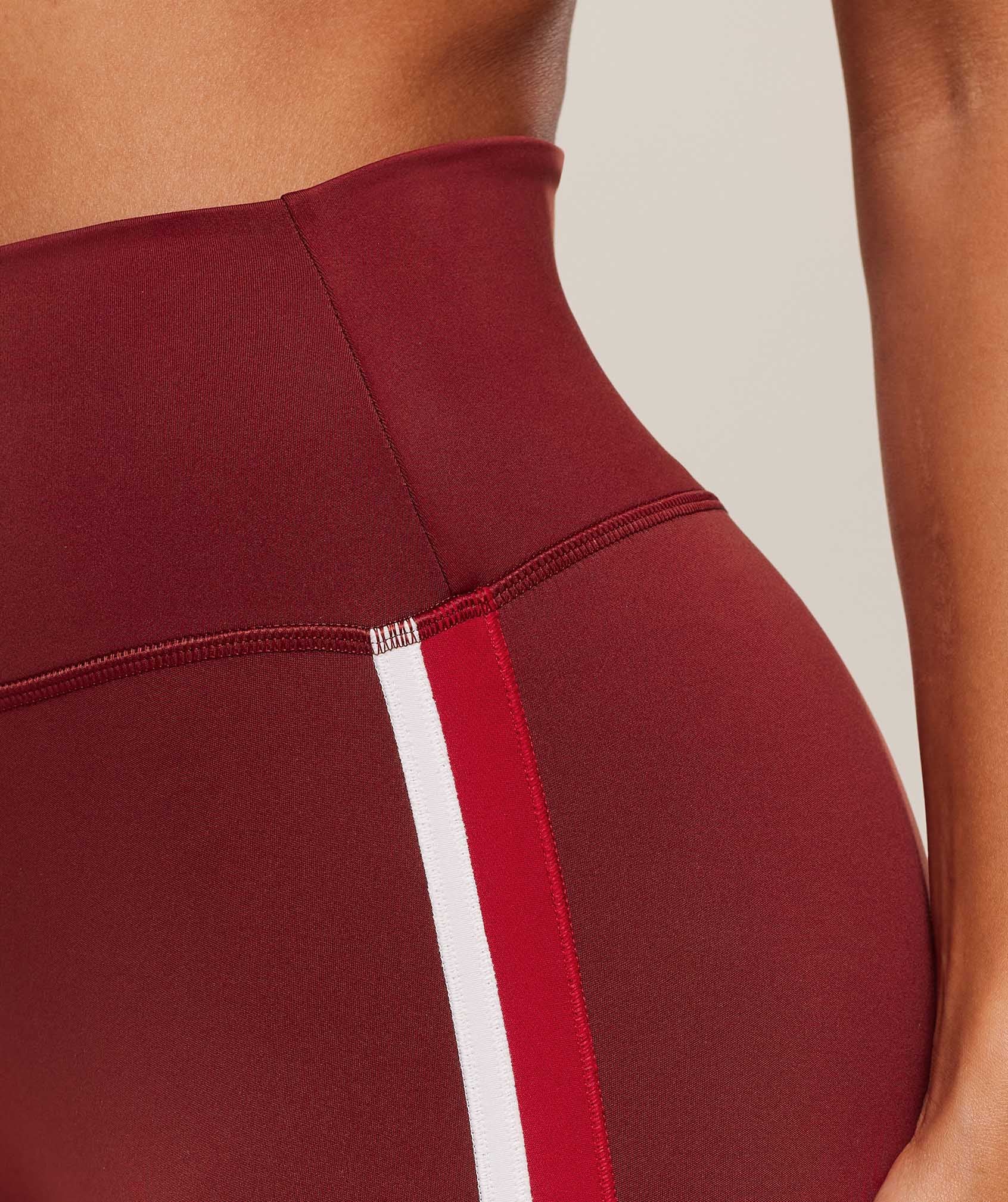 Gymshark Piping Leggings - Sets Red/Carmine Red/Soft White