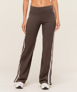 Gymshark Piping Wide Leg Pant - Walnut Brown/Chestnut Pink/Soft White