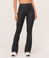 Gymshark Ribbed Flared Leggings - Black
