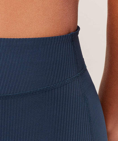 Gymshark Ribbed Flared Legging - Navy