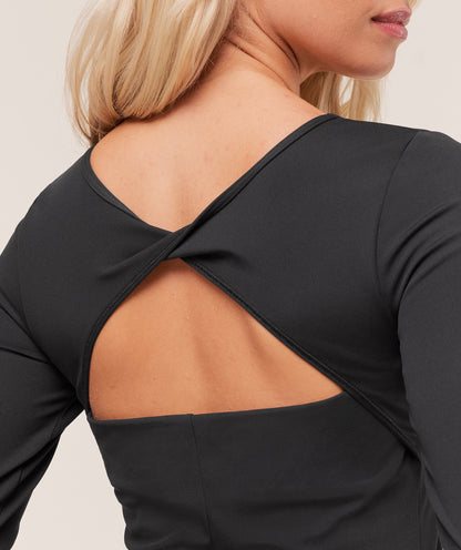 Gymshark Twist Back Long Sleeve Top - Black