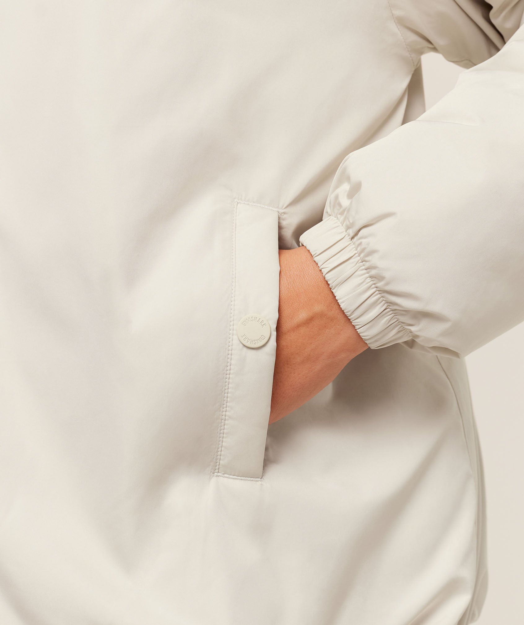 Gymshark Oversized Puffer Jacket - Oat White