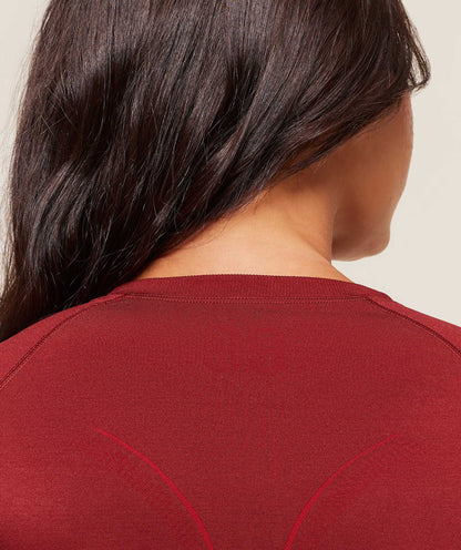 Gymshark x Analis Seamless Long Sleeve Crop Top - Reps Red/Carmine Red