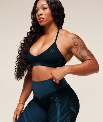 Gymshark x Analis Seamless Leggings - Midnight Blue/Lats Blue