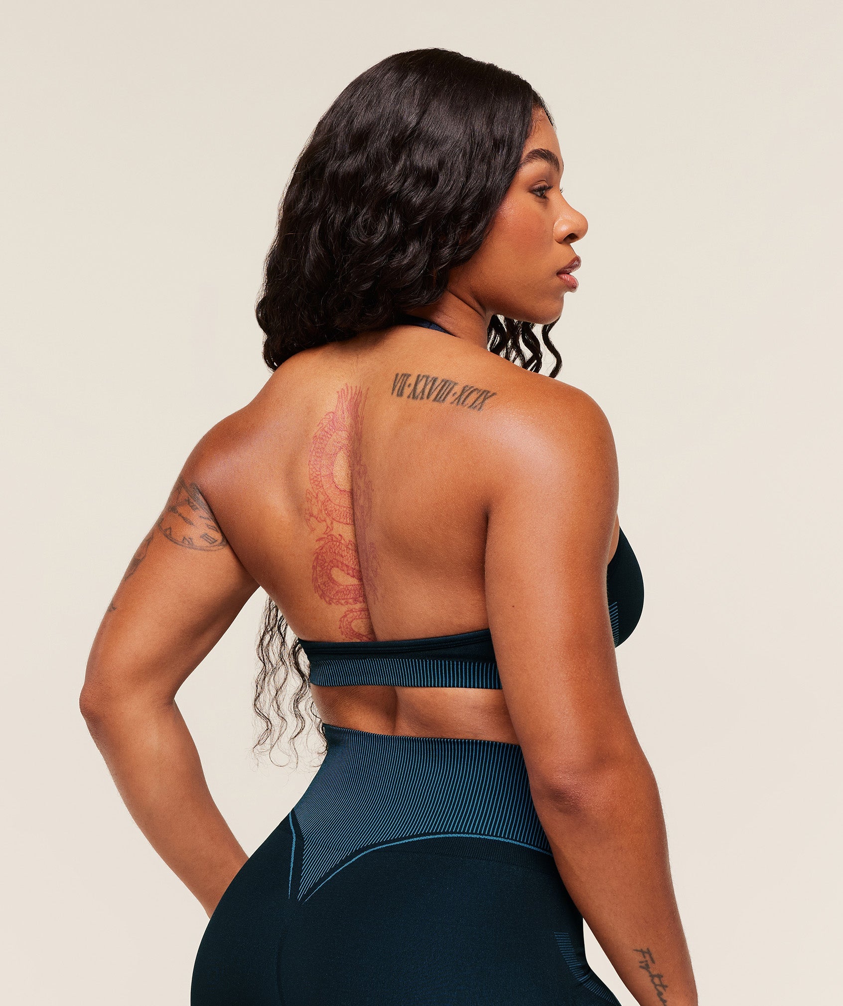 Gymshark x Analis Seamless Sports Bra - Midnight Blue/Lats Blue