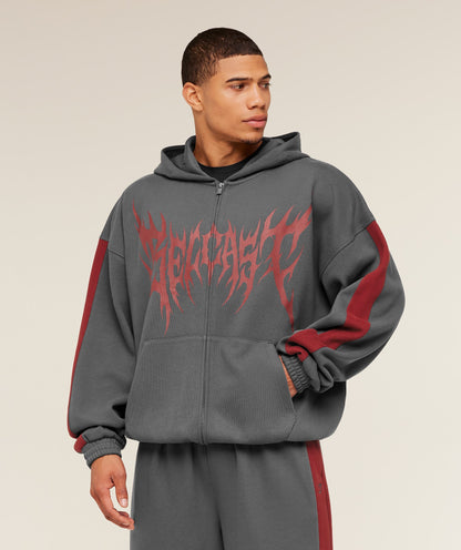 Gymshark x Carlos Belcast Zip Up Hoodie -  Onyx Grey