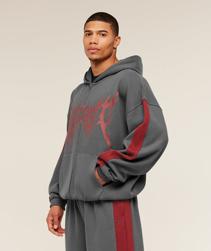 Gymshark x Carlos Belcast Zip Up Hoodie -  Onyx Grey