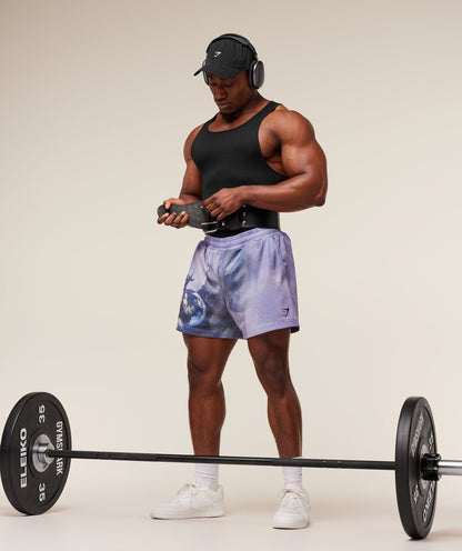 Gymshark Power x Frazetta Graphic Shorts - Steady Purple