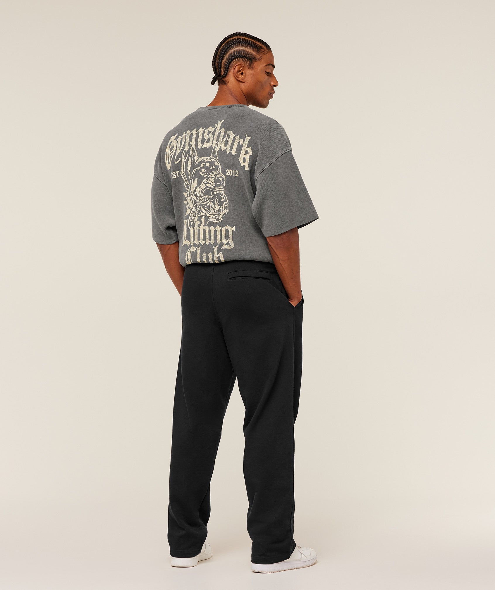 Gymshark Heavyweight Textured Graphic T-Shirt - Dark Grey