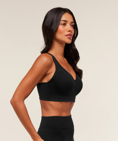 Gymshark High Support V-Neck Sports Bra - Black