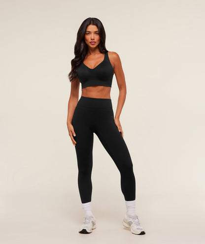 Gymshark High Support V-Neck Sports Bra - Black