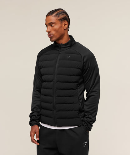 Gymshark Hybrid Quilted Jacket - Black