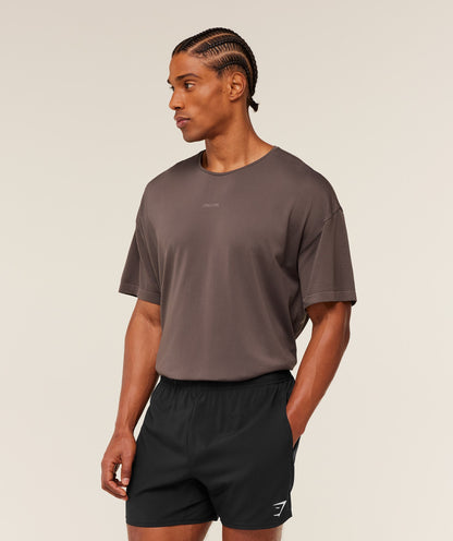 Gymshark Distance Seamless T-Shirt -  Cool Brown /  Cool Brown