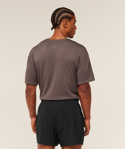 Gymshark Distance Seamless T-Shirt -  Cool Brown /  Cool Brown