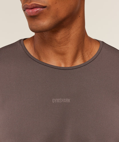 Gymshark Distance Seamless T-Shirt -  Cool Brown /  Cool Brown