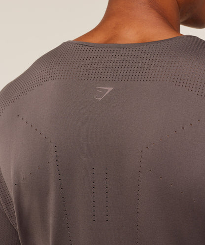 Gymshark Distance Seamless T-Shirt -  Cool Brown /  Cool Brown
