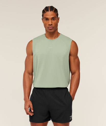 Gymshark Distance Seamless Tank -  Haze Green /  Haze Green