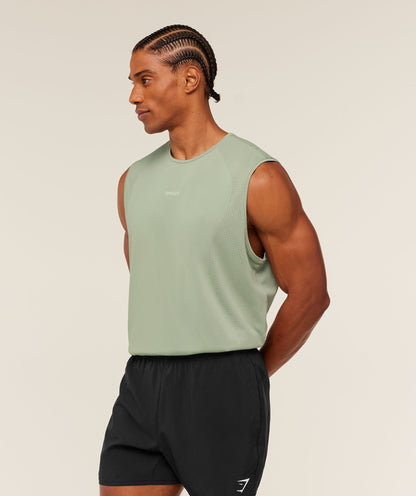 Gymshark Distance Seamless Tank -  Haze Green /  Haze Green