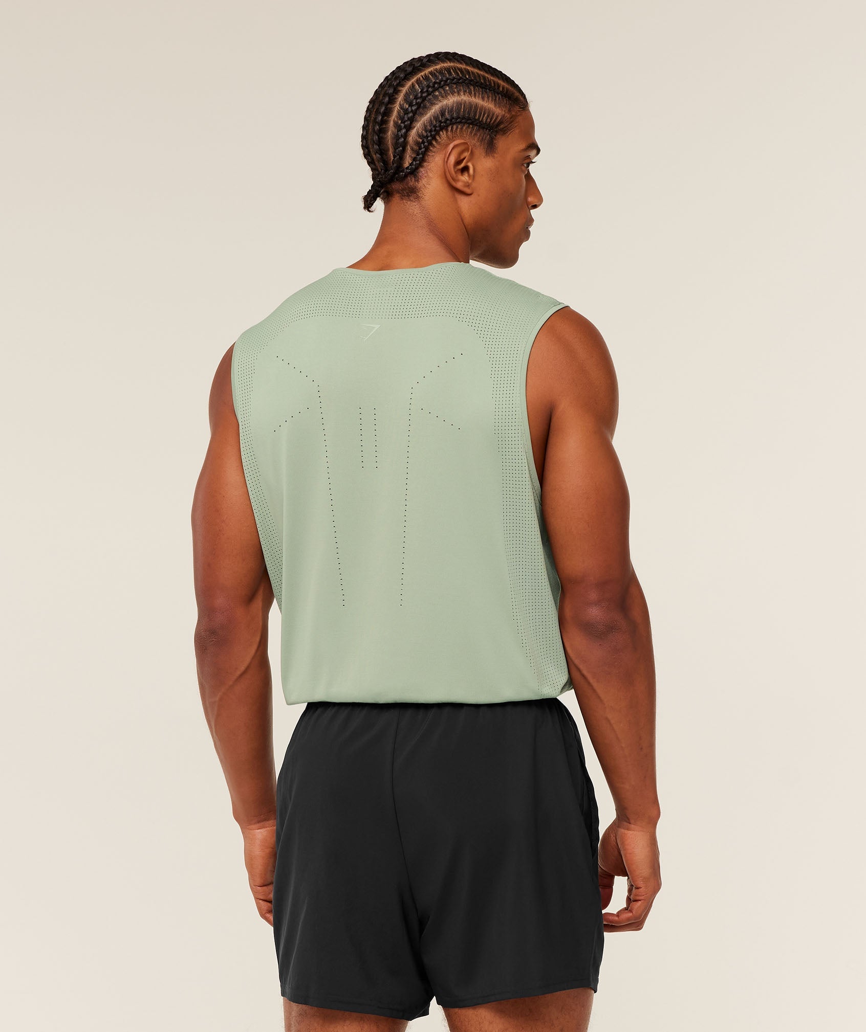 Gymshark Distance Seamless Tank -  Haze Green /  Haze Green