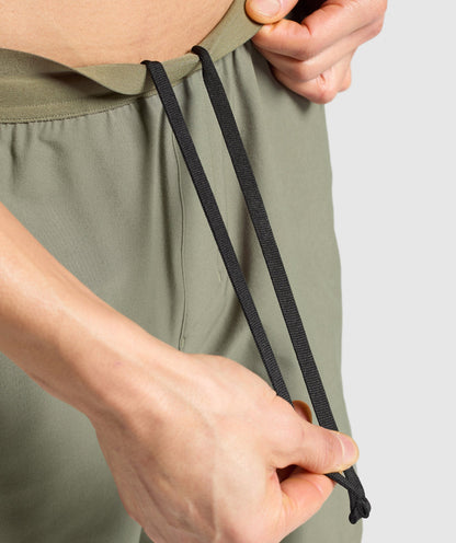 Gymshark Land to Water 6" Shorts - Base Green