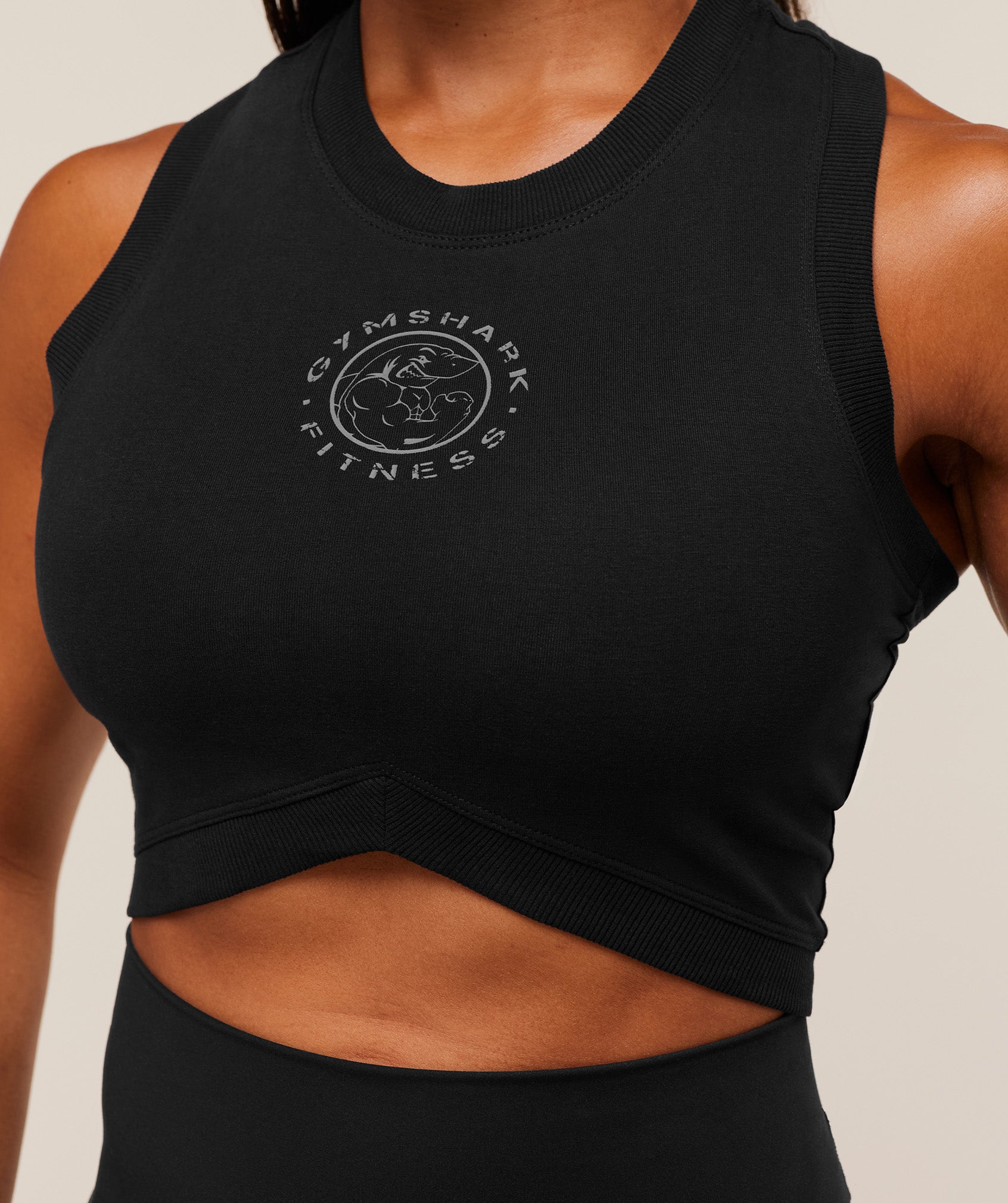 Gymshark Legacy Sleeveless Crop Top - Black