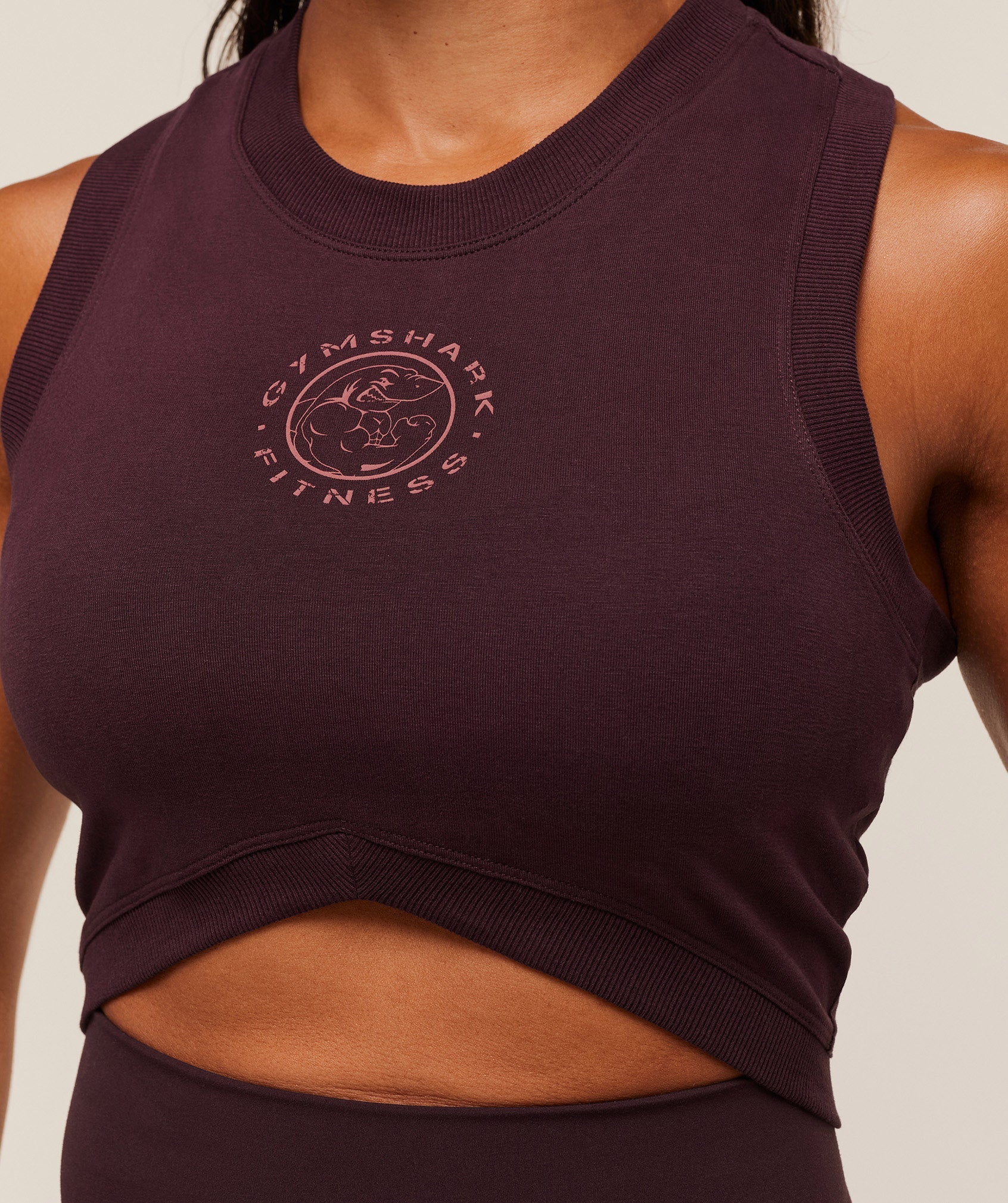 Gymshark Legacy Sleeveless Crop Top - Cherry Purple