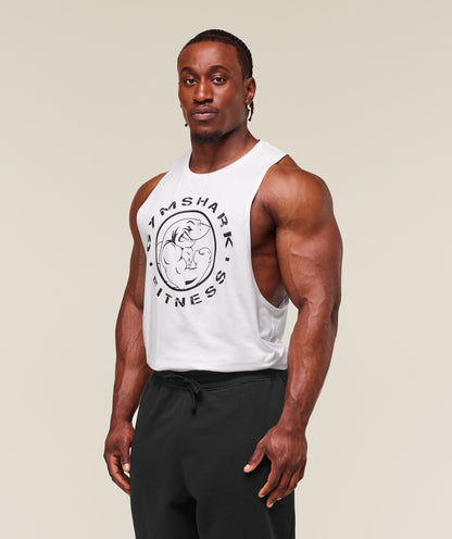 Gymshark Legacy Drop Arm Tank - White