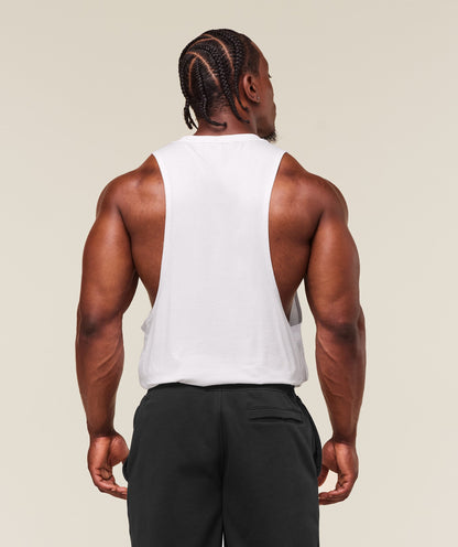 Gymshark Legacy Drop Arm Tank - White