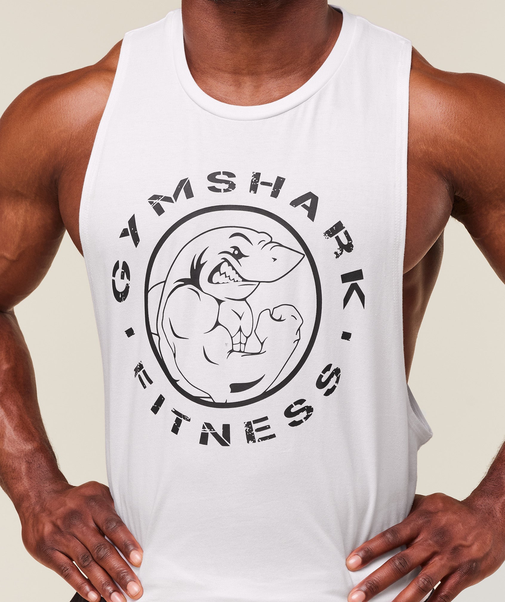 Gymshark Legacy Drop Arm Tank - White