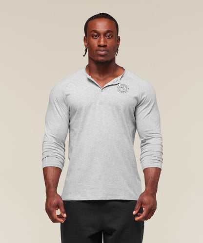 Gymshark Legacy Henley - Light Grey Marl