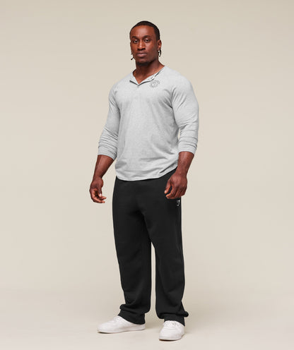 Gymshark Legacy Henley - Light Grey Marl