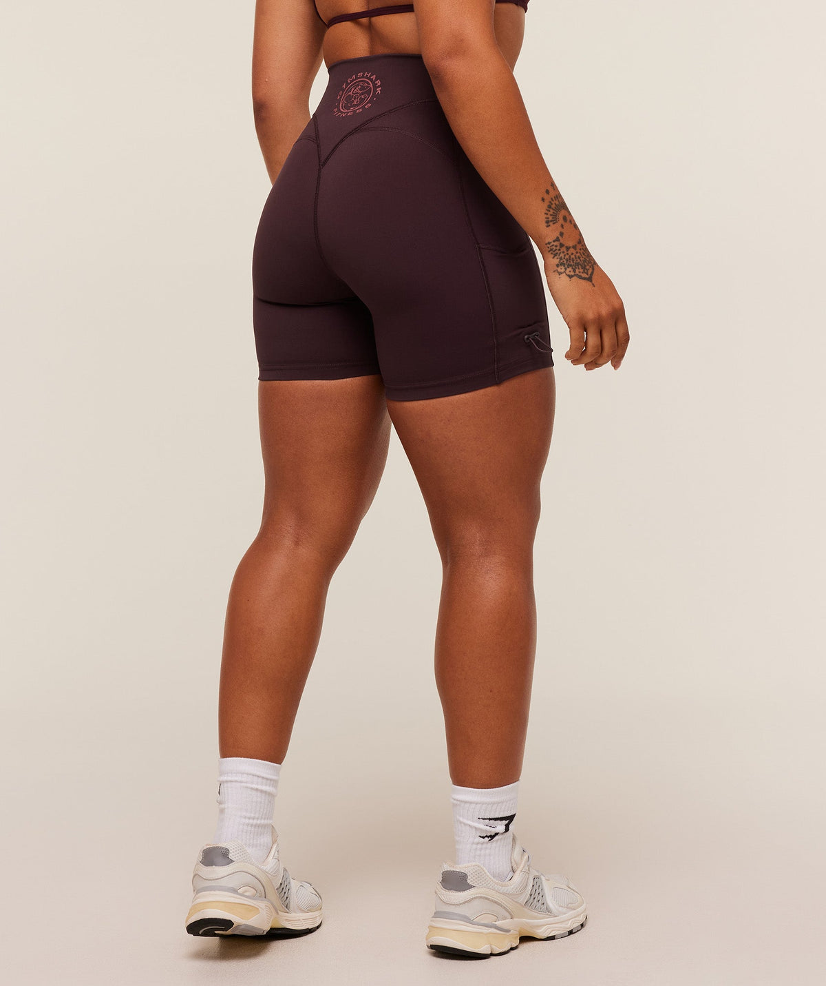 Gymshark Legacy Logo Tight Shorts - Cherry Purple