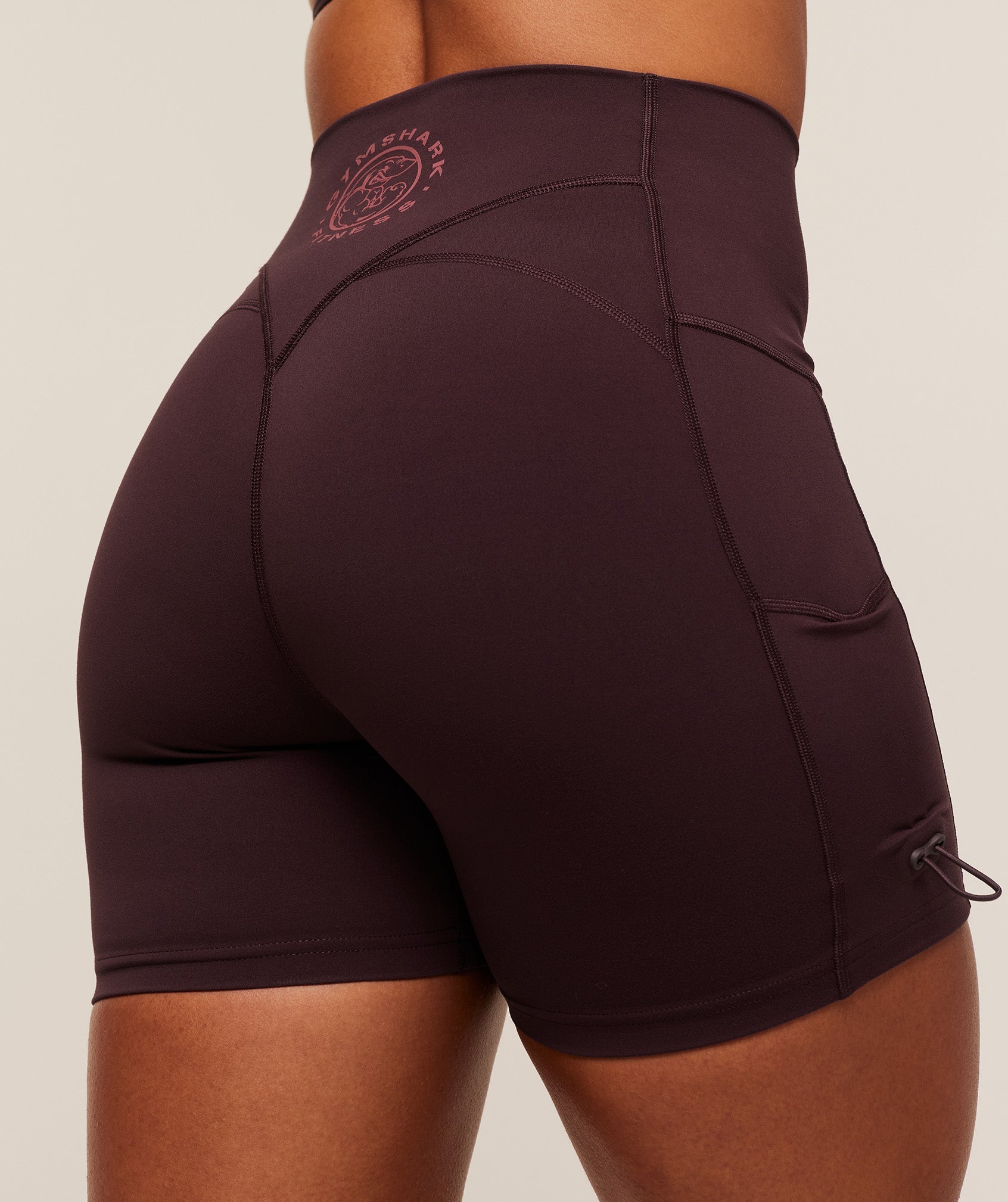 Gymshark Legacy Logo Tight Shorts - Cherry Purple