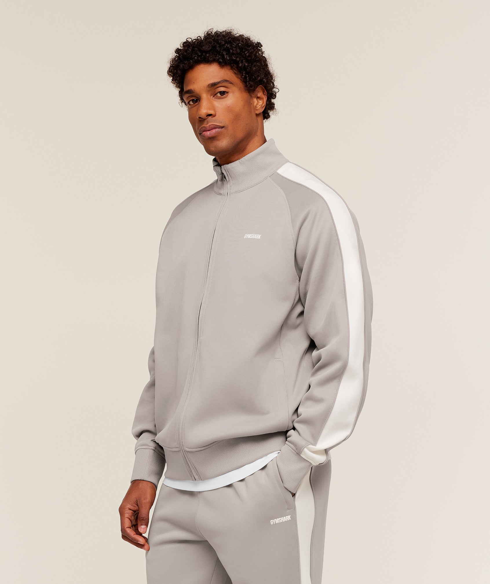 Gymshark Tricot Track Jacket - Mushroom Grey