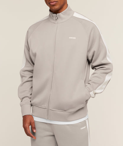Gymshark Tricot Track Jacket - Mushroom Grey