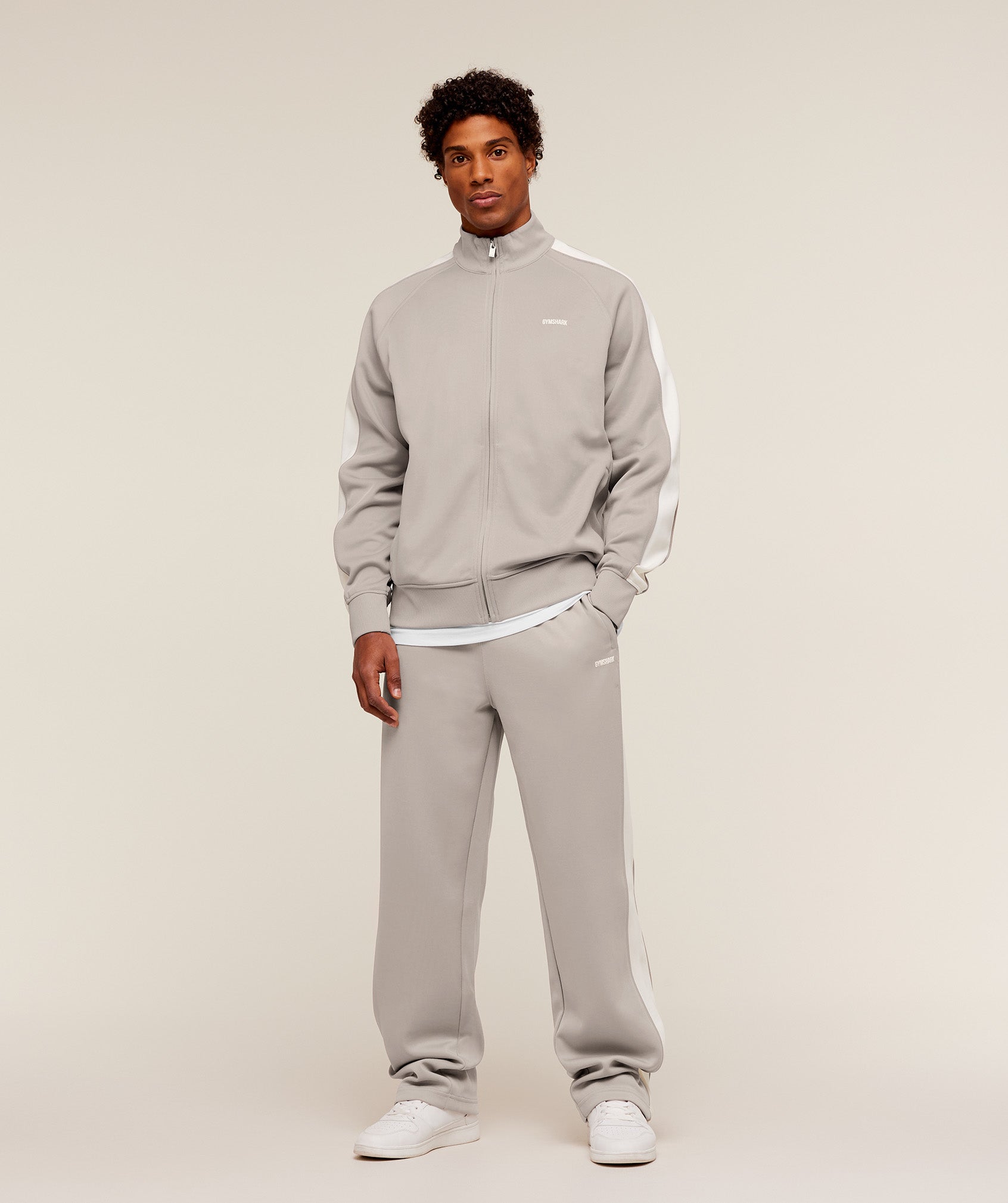 Gymshark Tricot Track Jacket - Mushroom Grey