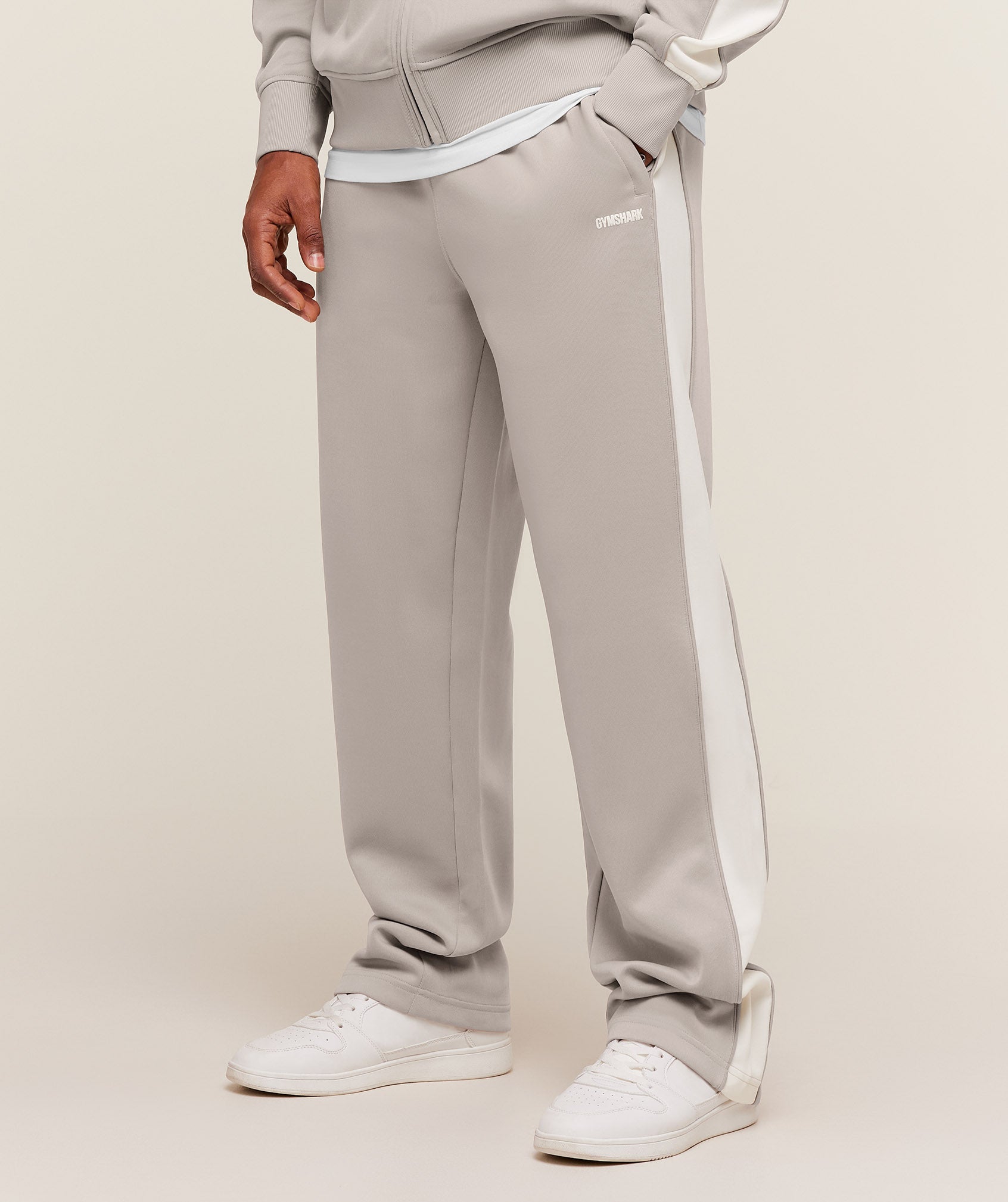 Gymshark Tricot Track Pants - Mushroom Grey