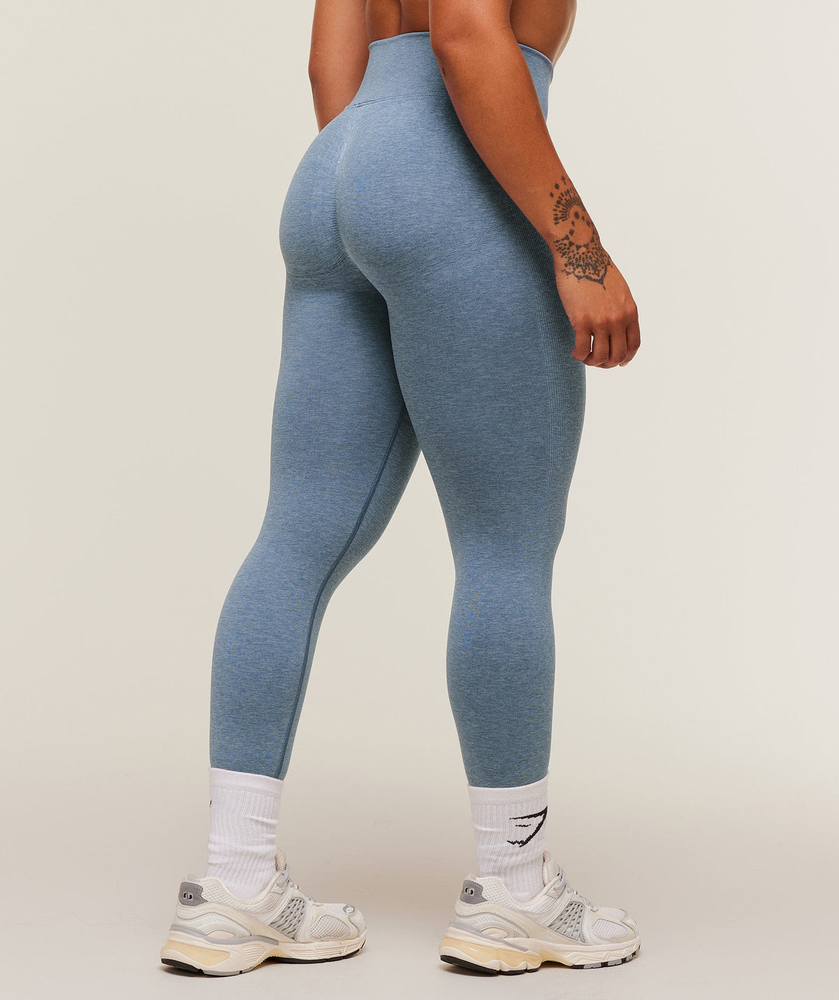 Gymshark Lift Seamless Leggings - Worn Blue/Peri Blue Marl