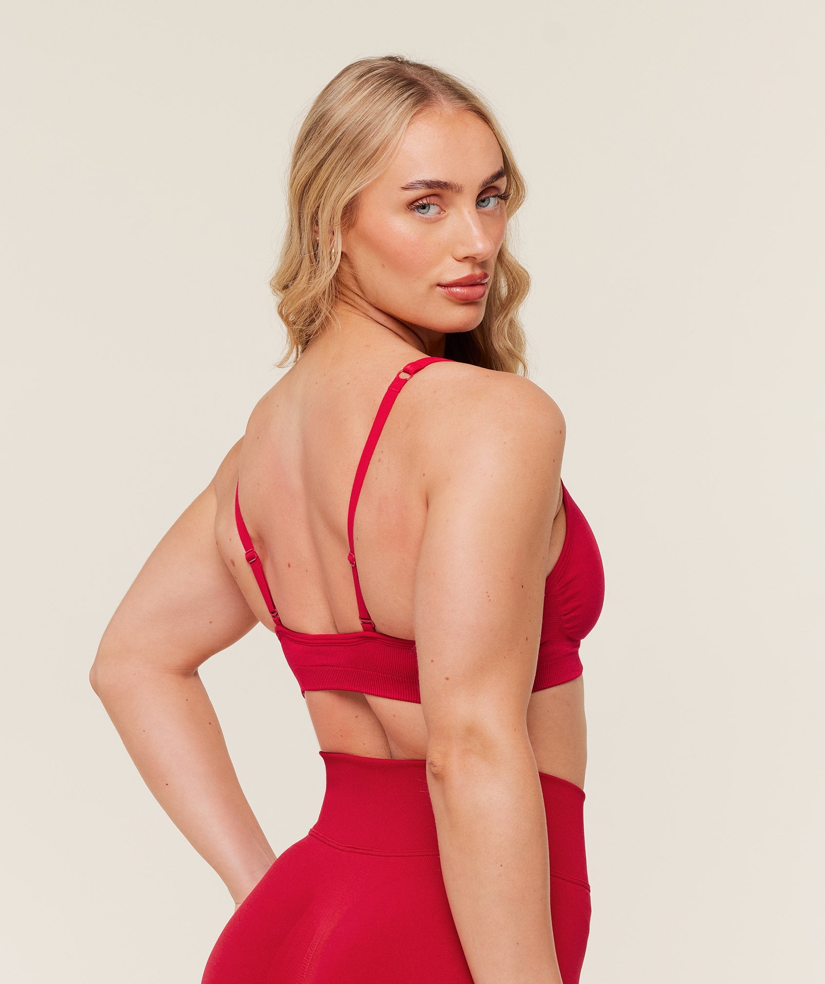 Gymshark Lift Seamless Sports Bra - Carmine Red