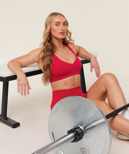 Gymshark Lift Seamless Sports Bra - Carmine Red