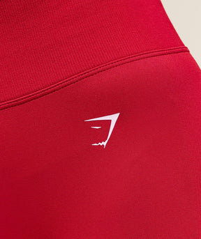Gymshark Lift Varsity Seamless Leggings - Carmine Red