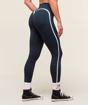 Gymshark Lift Varsity Seamless Leggings - Heavy Blue